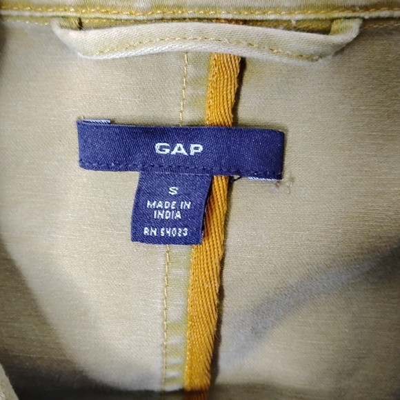 GAP Utility Twill Blazer Olive Green Chore/Safari Jacket Pockets Size Small Y2K - Picture 5 of 6